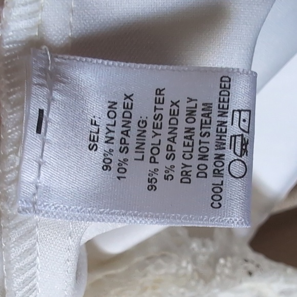NWT Women's Size 2X Kiyonna Bridal White Bella  Lace Lined Dress - Picture 4 of 14
